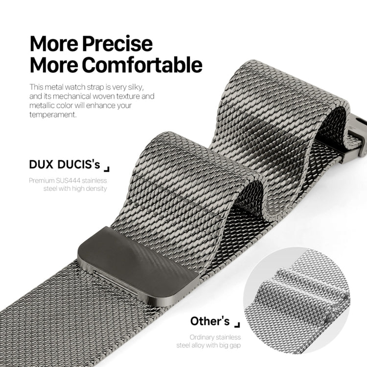 For Apple Watch Series 5 40mm DUX DUCIS Milanese Pro Series Stainless Steel Watch Band(Graphite) - Watch Bands by DUX DUCIS | Online Shopping South Africa | PMC Jewellery