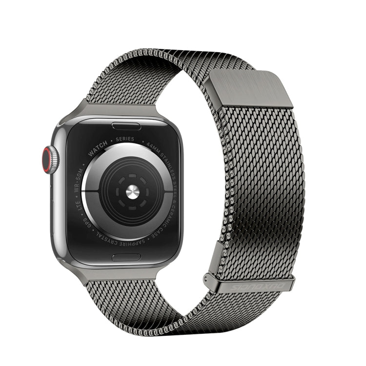 For Apple Watch Series 2 38mm DUX DUCIS Milanese Pro Series Stainless Steel Watch Band(Graphite) - Watch Bands by DUX DUCIS | Online Shopping South Africa | PMC Jewellery