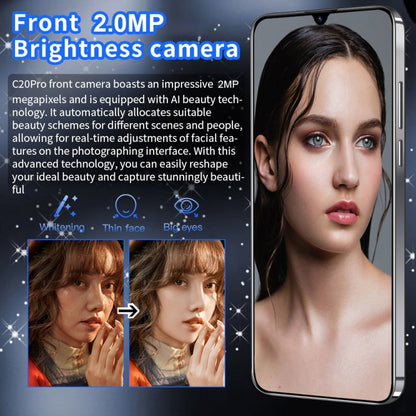 C20 Pro / X19, 2GB+16GB, 6.49 inch Face Identification Android 8.1 MTK6580A Quad Core, Network: 3G, Dual SIM(White) -  by PMC Jewellery | Online Shopping South Africa | PMC Jewellery