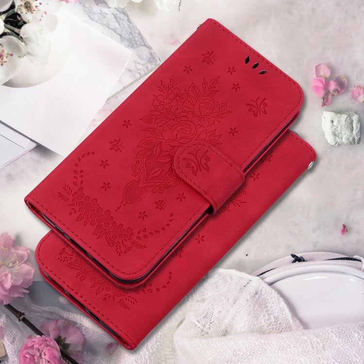 For Google Pixel 9 Pro Butterfly Rose Embossed Leather Phone Case(Red) - free shipping - PMC TechLife - Order now!