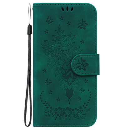 For Google Pixel 9 Butterfly Rose Embossed Leather Phone Case(Green) - Google Cases by PMC Jewellery | Online Shopping South Africa | PMC Jewellery | Buy Now Pay Later Mobicred