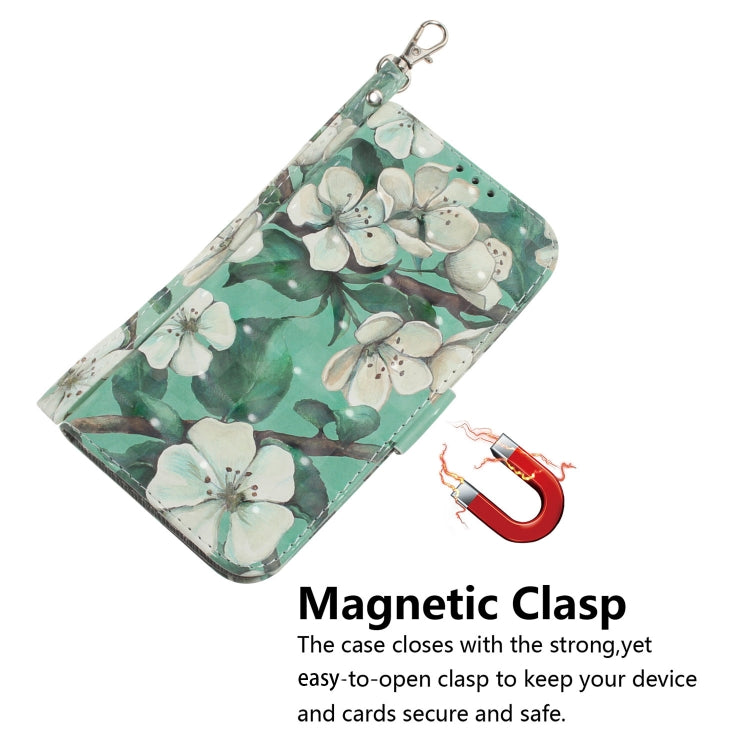 For Google Pixel 9 Pro 3D Colored Horizontal Flip Leather Phone Case(Watercolor Flower) - Google Cases by PMC TechLife | Online Shopping South Africa | PMC TechLife | Buy Now Pay Later Mobicred