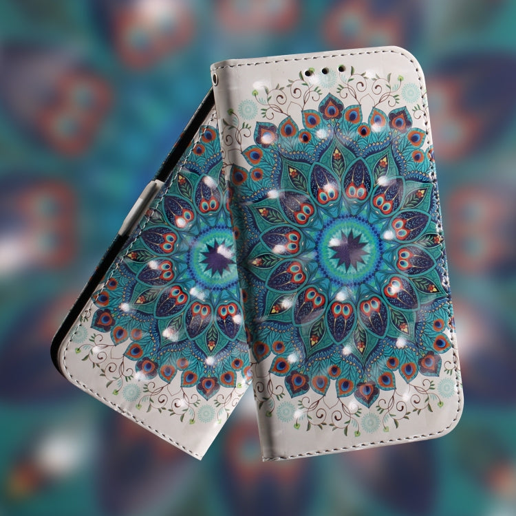 For Google Pixel 9 3D Colored Horizontal Flip Leather Phone Case(Peacock Wreath) - Google Cases by PMC TechLife | Online Shopping South Africa | PMC TechLife | Buy Now Pay Later Mobicred