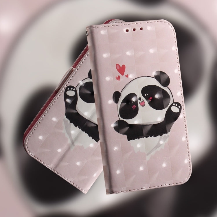 For Google Pixel 9 3D Colored Horizontal Flip Leather Phone Case(Heart Panda) - Google Cases by PMC Jewellery | Online Shopping South Africa | PMC Jewellery | Buy Now Pay Later Mobicred