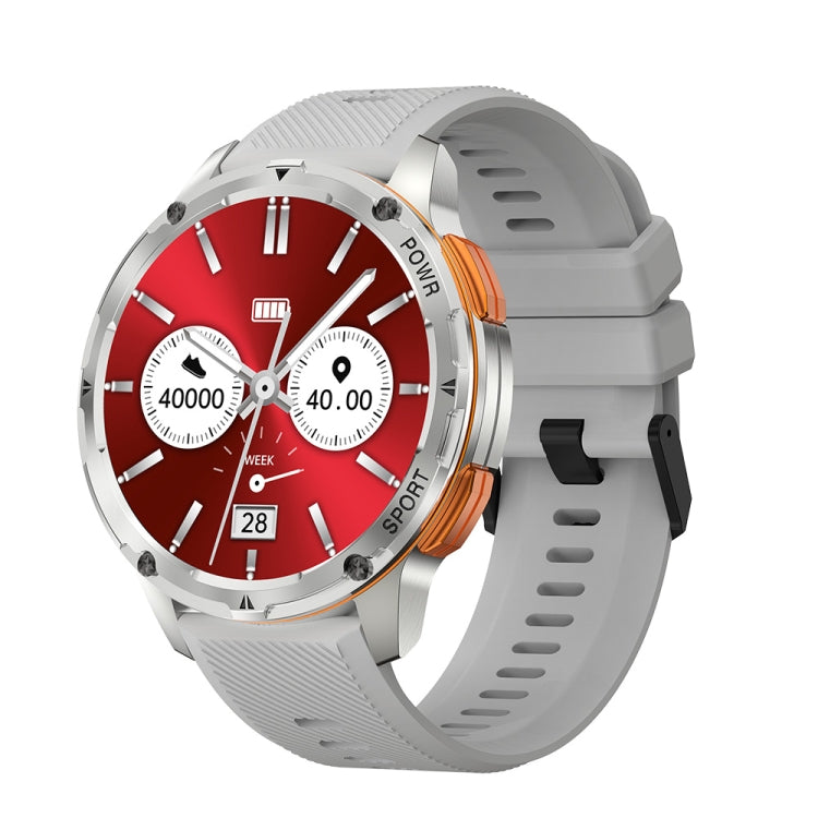 LEMFO AK59 1.43 inch AMLOED Round Screen Silicone Strap Smart Watch(Silver) - free shipping - PMC TechLife - Order now!