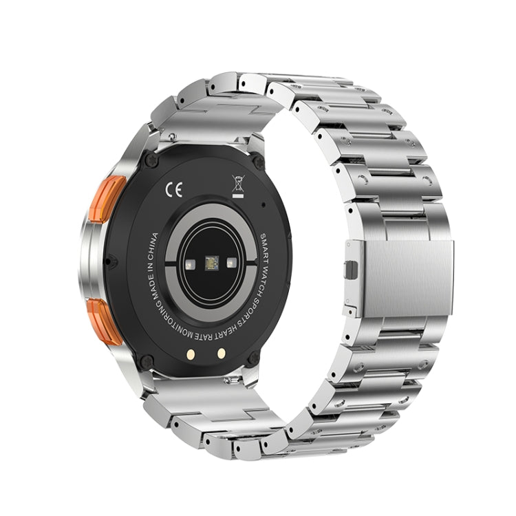 LEMFO AK59 1.43 inch AMLOED Round Screen Steel Strap Smart Watch(Silver) - free shipping - PMC TechLife - Order now!