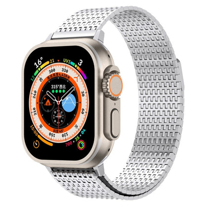 For Apple Watch Series 7 45mm Milanese Loop Magnetic Clasp Stainless Steel Watch Band(Silver) - Watch Bands by PMC Jewellery | Online Shopping South Africa | PMC Jewellery