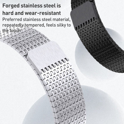 For Apple Watch SE 40mm Milanese Loop Magnetic Clasp Stainless Steel Watch Band(Black) - Watch Bands by PMC Jewellery | Online Shopping South Africa | PMC Jewellery