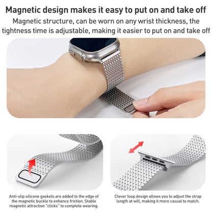 For Apple Watch SE 44mm Milanese Loop Magnetic Clasp Stainless Steel Watch Band(Silver) - Watch Bands by PMC Jewellery | Online Shopping South Africa | PMC Jewellery