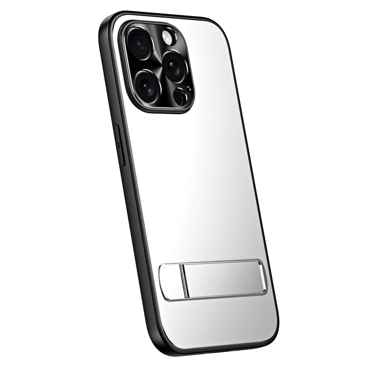 For iPhone 15 Pro Max R-JUST RJ-61 Electroplating Frosted TPU + PC Phone Case with Holder(Silver) - free shipping - PMC TechLife - Order now!