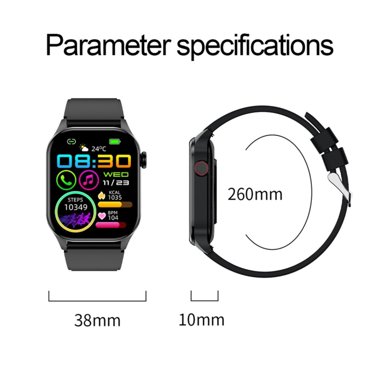 T98 2.04 inch IP68 Waterproof Bluetooth Call Smart Watch, Support Blood Oxygen Monitoring(Black) - Smart Wristbands by PMC Jewellery | Online Shopping South Africa | PMC Jewellery
