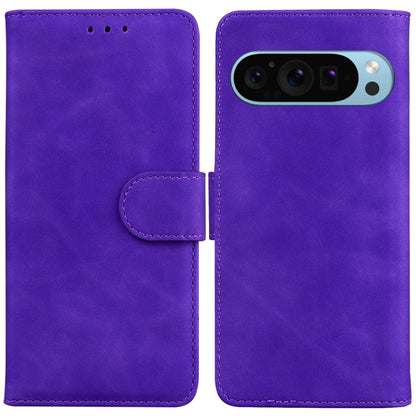 For Google Pixel 9 Pro Skin Feel Pure Color Flip Leather Phone Case(Purple) - Google Cases by PMC Jewellery | Online Shopping South Africa | PMC Jewellery | Buy Now Pay Later Mobicred