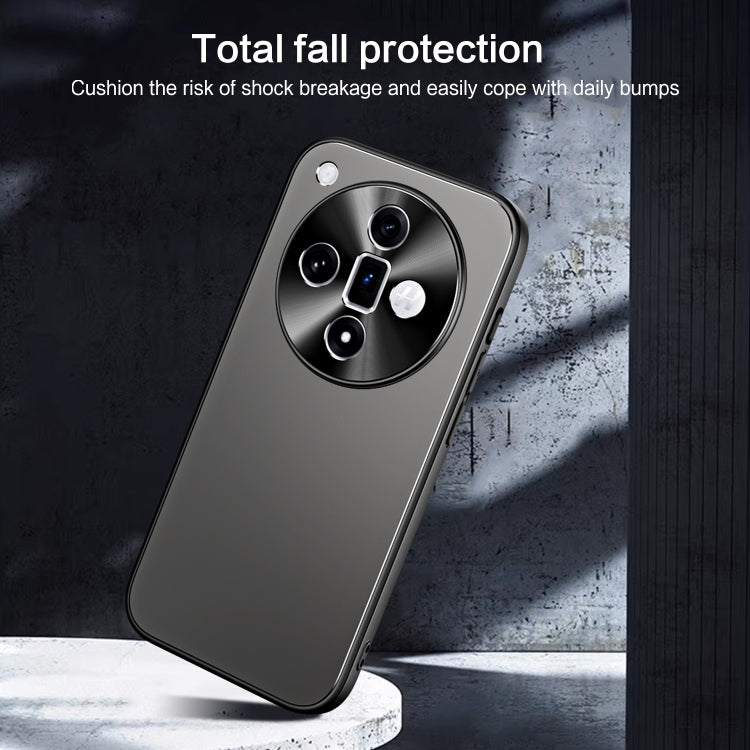 For OPPO Find X7 R-JUST RJ-61 Electroplating Frosted TPU + PC Phone Case(Grey) - Find X7 Cases by R-JUST | Online Shopping South Africa | PMC TechLife