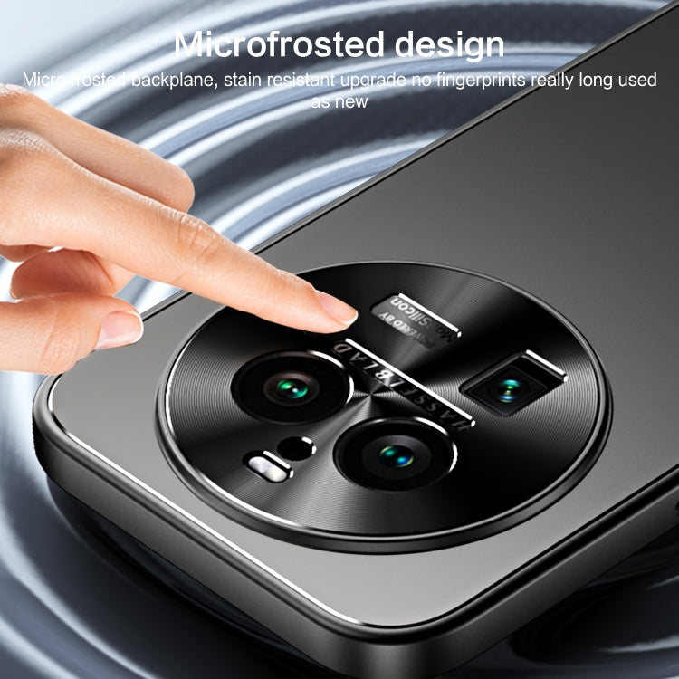 For OPPO Find X6 Pro R-JUST RJ-61 Electroplating Frosted TPU + PC Phone Case(Silver) - OPPO Cases by R-JUST | Online Shopping South Africa | PMC TechLife