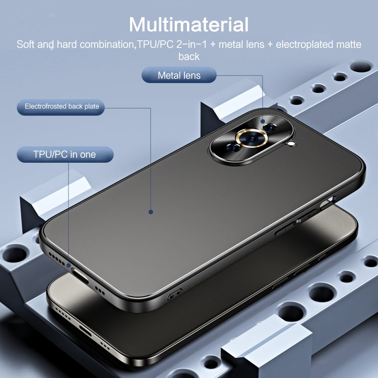 For Huawei nova 10 R-JUST RJ-61 Electroplating Frosted TPU + PC Phone Case(Silver) - Huawei Cases by R-JUST | Online Shopping South Africa | PMC TechLife | Buy Now Pay Later Mobicred
