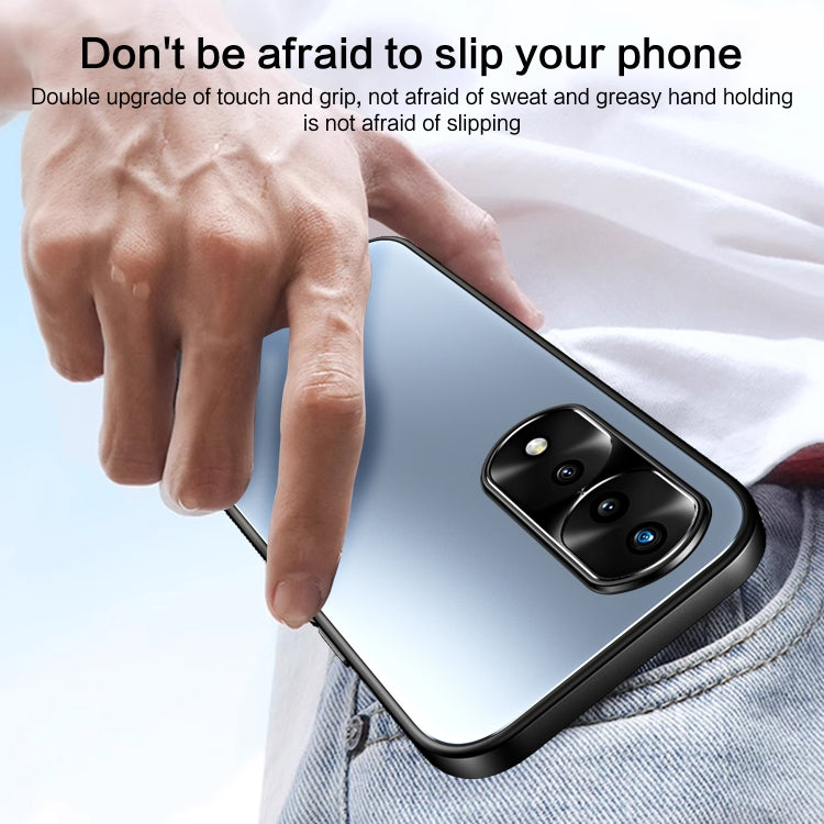 For Honor 70 Pro R-JUST RJ-61 Electroplating Frosted TPU + PC Phone Case(Grey) - Honor Cases by R-JUST | Online Shopping South Africa | PMC TechLife