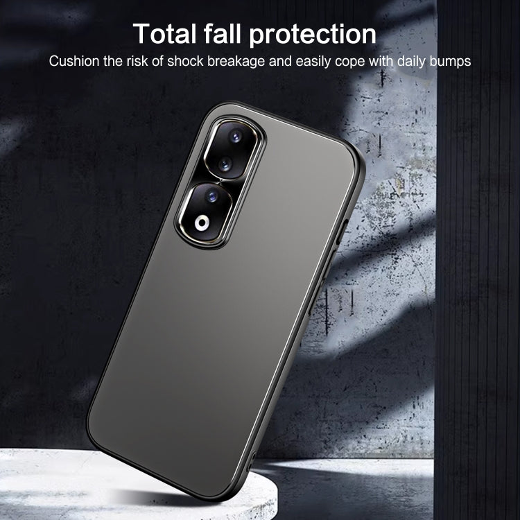 For Honor 90 R-JUST RJ-61 Electroplating Frosted TPU + PC Phone Case with Holder(Silver) - free shipping - PMC TechLife - Order now!