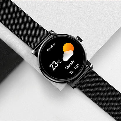 LEMFO LF35 1.43 inch AMOLED Round Screen Steel Strap Smart Watch Supports Blood Oxygen Detection(Black) - Smart Watches by LEMFO | Online Shopping South Africa | PMC Jewellery | Buy Now Pay Later Mobicred