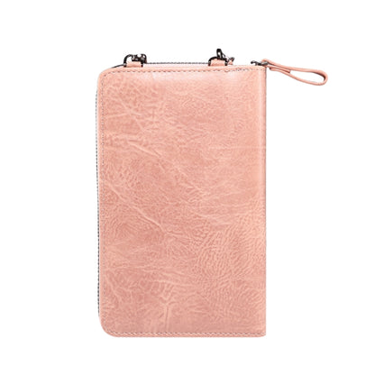 Elephant Pattern Multifunctional Cross Bag Phone Case(Light Pink) -  by PMC Jewellery | Online Shopping South Africa | PMC Jewellery