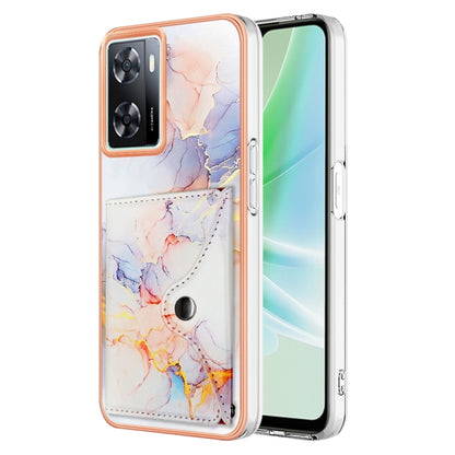 For OnePlus Nord N300 Marble Pattern IMD Card Slot Phone Case(Galaxy Marble White) - OnePlus Cases by PMC Jewellery | Online Shopping South Africa | PMC Jewellery | Buy Now Pay Later Mobicred