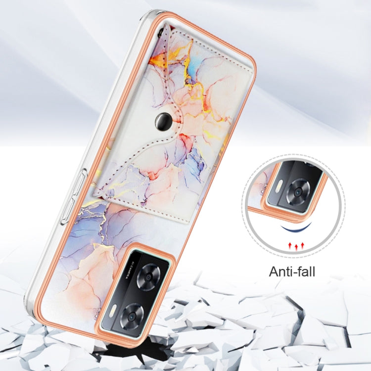 For OnePlus Nord N300 Marble Pattern IMD Card Slot Phone Case(Galaxy Marble White) - OnePlus Cases by PMC Jewellery | Online Shopping South Africa | PMC Jewellery | Buy Now Pay Later Mobicred