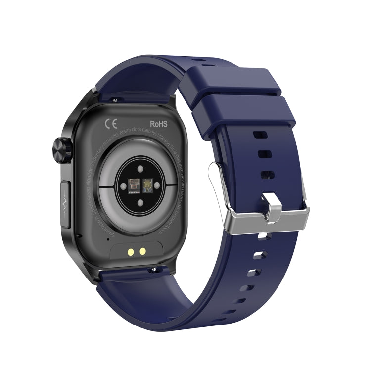 ET580 2.04 inch AMOLED Screen Sports Smart Watch Support Bluethooth Call /  ECG Function(Blue Silicone Band) - Smart Watches by PMC TechLife | Online Shopping South Africa | PMC TechLife