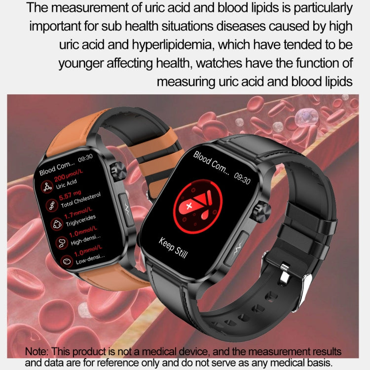 ET580 2.04 inch AMOLED Screen Sports Smart Watch Support Bluethooth Call /  ECG Function(Red Silicone Band) - Smart Watches by PMC TechLife | Online Shopping South Africa | PMC TechLife