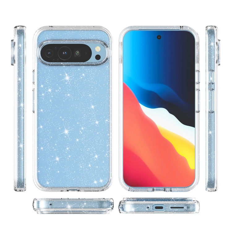 For Google Pixel 9 Pro XL Terminator Style Shockproof Phone Case(Glitter White) - Google Cases by PMC TechLife | Online Shopping South Africa | PMC TechLife | Buy Now Pay Later Mobicred