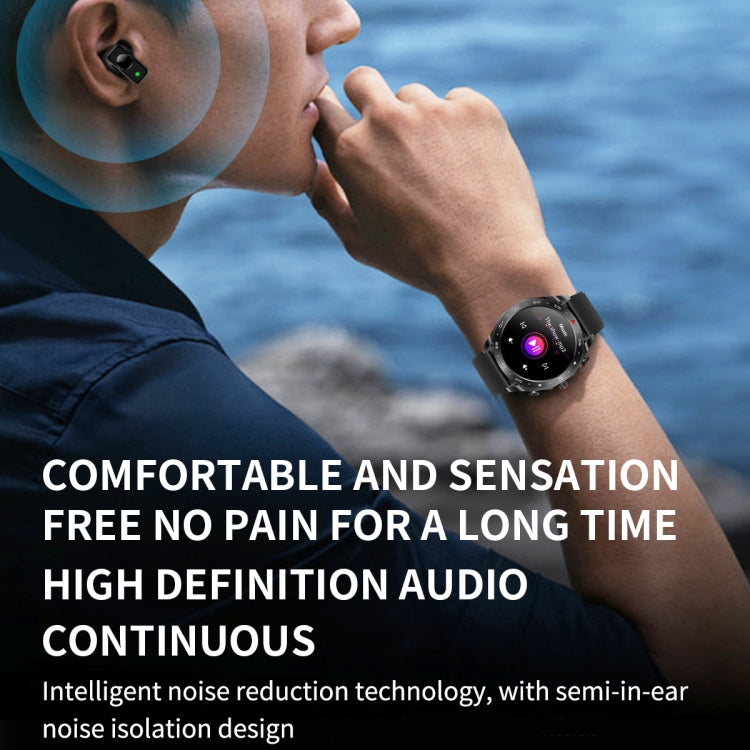 LEMFO T95 1.52 inch IPS Screen 2 in 1 Bluetooth Earphone Smart Watch Support Health Monitoring(Black) - Smart Watches by LEMFO | Online Shopping South Africa | PMC Jewellery | Buy Now Pay Later Mobicred