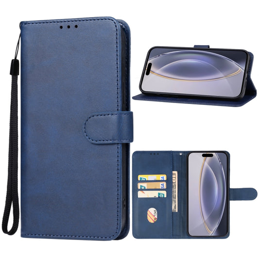 For iPhone 16 Pro Max Leather Phone Case(Blue) - iPhone 16 Pro Max Cases by PMC Jewellery | Online Shopping South Africa | PMC Jewellery | Buy Now Pay Later Mobicred