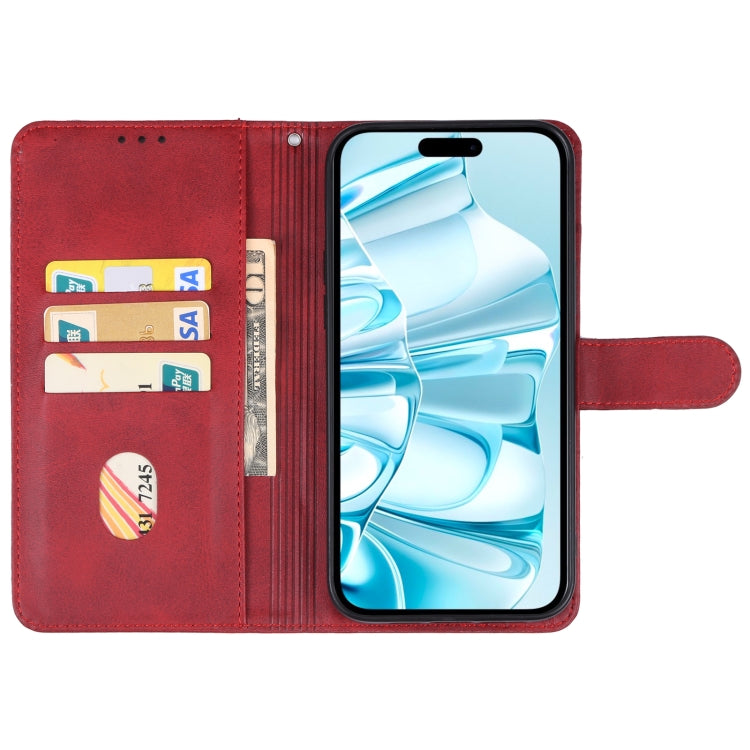 For iPhone 16 Plus Leather Phone Case(Red) - iPhone 16 Plus Cases by PMC Jewellery | Online Shopping South Africa | PMC Jewellery | Buy Now Pay Later Mobicred