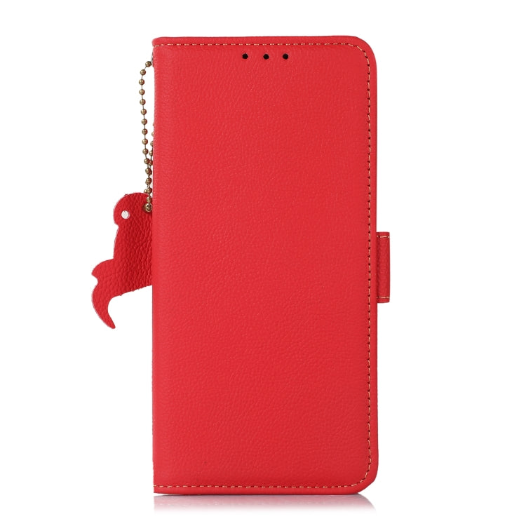 For OnePlus CE4 5G Global Side-Magnetic TJ Genuine Leather RFID Phone Case(Red) - free shipping - PMC TechLife - Order now!