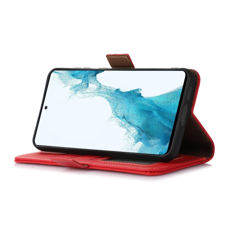 For OnePlus CE4 5G Global Side-Magnetic TJ Genuine Leather RFID Phone Case(Red) - free shipping - PMC TechLife - Order now!