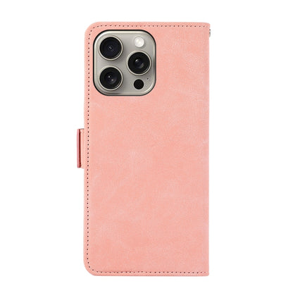 For iPhone 16 Pro Max ABEEL Frosted Magnetic RFID Leather Phone Case(Pink) - iPhone 16 Pro Max Cases by PMC Jewellery | Online Shopping South Africa | PMC Jewellery | Buy Now Pay Later Mobicred