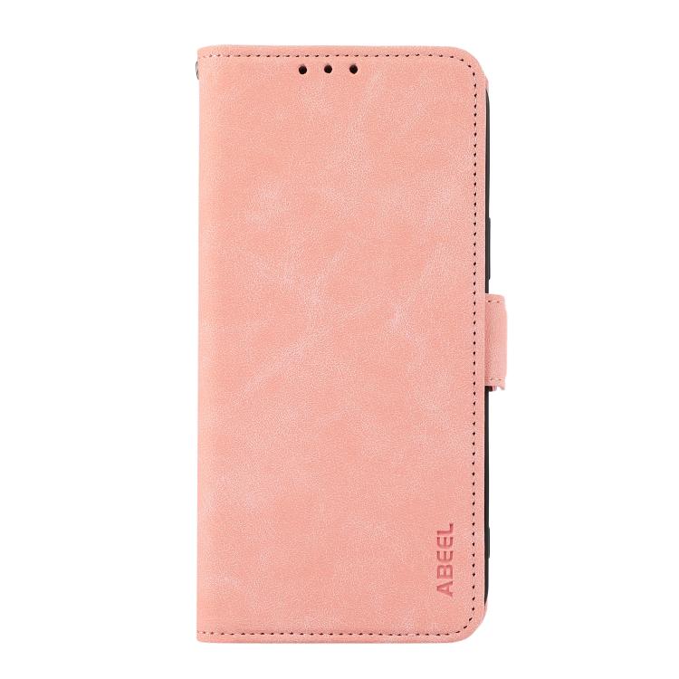 For iPhone 17 Pro Max ABEEL Frosted Magnetic RFID Leather Phone Case(Pink) - free shipping - PMc TechLife - Order now!