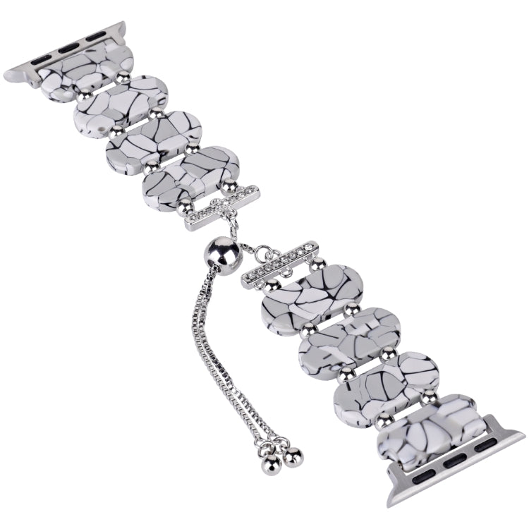 For Apple Watch SE 2023 40mm Resin Retractable Chain Watch Band(Cracks) - Watch Bands by PMC TechLife | Online Shopping South Africa | PMC TechLife
