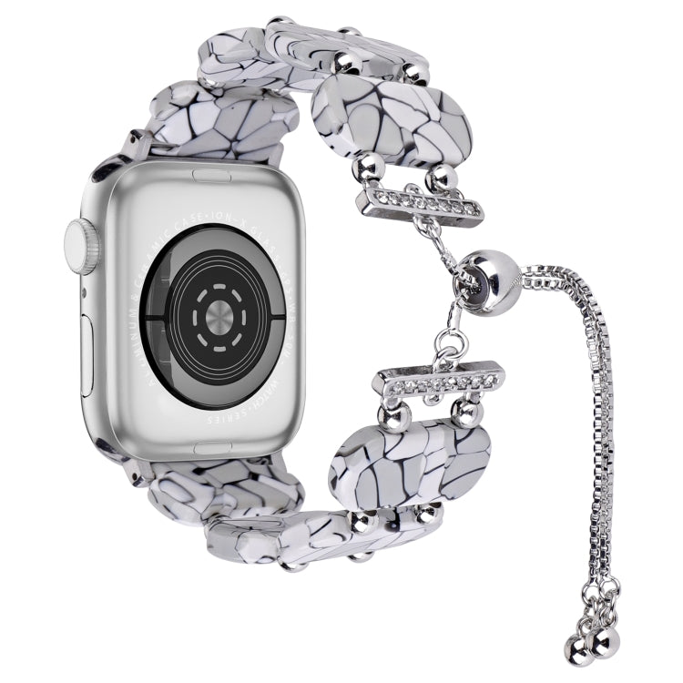 For Apple Watch SE 40mm Resin Retractable Chain Watch Band(Cracks) - Watch Bands by PMC TechLife | Online Shopping South Africa | PMC TechLife