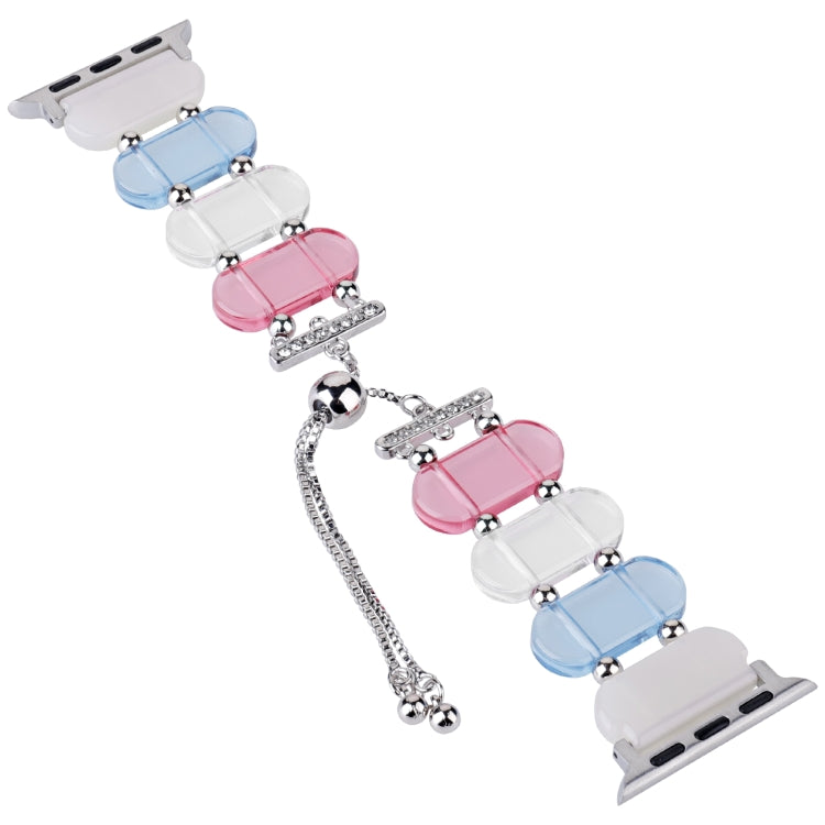 For Apple Watch Series 2 42mm Resin Retractable Chain Watch Band(Colors) - Watch Bands by PMC TechLife | Online Shopping South Africa | PMC TechLife