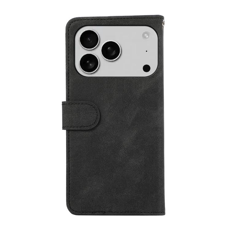 For iPhone 17 Pro ABEEL Color Block Magnetic RFID Leather Phone Case(Black-Green) - free shipping - PMc TechLife - Order now!