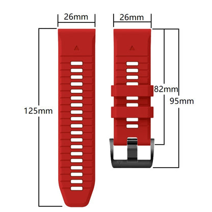 For Garmin Fenix 7X 26mm Solid Color Steel Buckle Silicone Quick Release Watch Band(Creamy White) - Watch Bands by PMC Jewellery | Online Shopping South Africa | PMC Jewellery