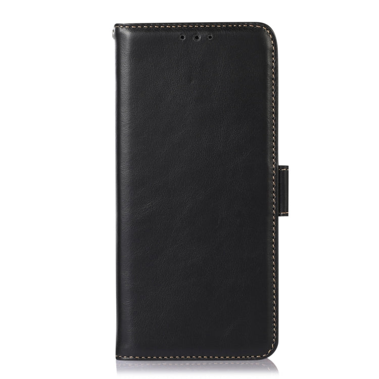 For Google Pixel 9 Pro Crazy Horse Top Layer Cowhide Leather Phone Case(Black) - Google Cases by PMC TechLife | Online Shopping South Africa | PMC TechLife | Buy Now Pay Later Mobicred