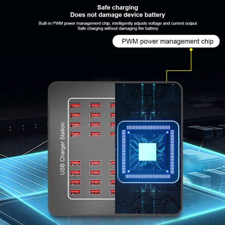 YFY-A76 200W 40 Ports USB Smart Charging Station(UK Plug) - Multifunction Charger by PMC Jewellery | Online Shopping South Africa | PMC Jewellery | Buy Now Pay Later Mobicred