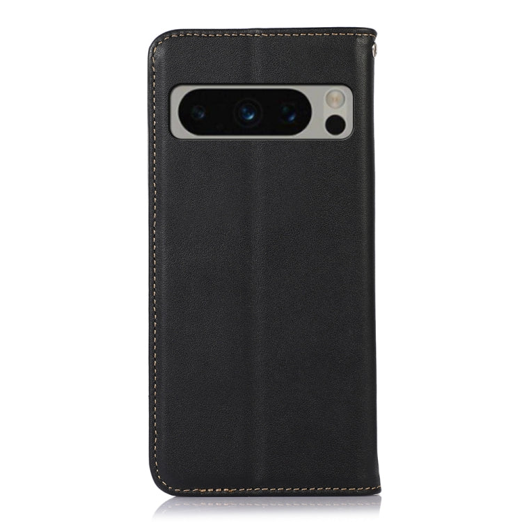For Google Pixel 10 Pro / 9 Pro KHAZNEH Nappa Top Layer Cowhide Leather Phone Case(Black) - Google Cases by PMC TechLife | Online Shopping South Africa | PMC TechLife | Buy Now Pay Later Mobicred