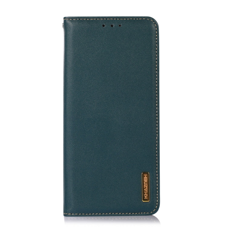 For Google Pixel 9a KHAZNEH Nappa Top Layer Cowhide Leather Phone Case(Green) - Google Cases by PMC TechLife | Online Shopping South Africa | PMC TechLife | Buy Now Pay Later Mobicred