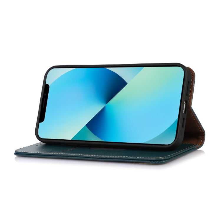 For Google Pixel 9a KHAZNEH Nappa Top Layer Cowhide Leather Phone Case(Green) - Google Cases by PMC TechLife | Online Shopping South Africa | PMC TechLife | Buy Now Pay Later Mobicred