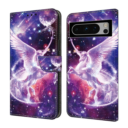 For Google Pixel 9 Pro Crystal Painted Leather Phone case(Unicorn) - Google Cases by PMC Jewellery | Online Shopping South Africa | PMC Jewellery | Buy Now Pay Later Mobicred