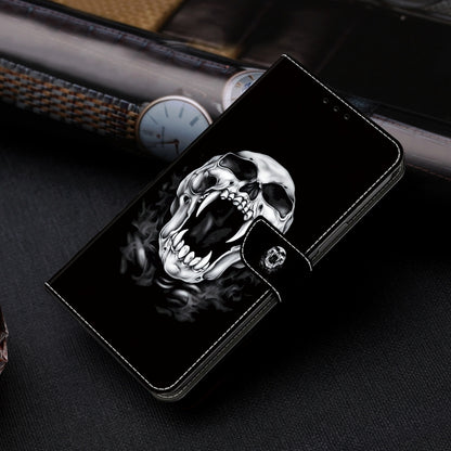 For Google Pixel 9 Pro Crystal Painted Leather Phone case(Skull) - Google Cases by PMC Jewellery | Online Shopping South Africa | PMC Jewellery | Buy Now Pay Later Mobicred