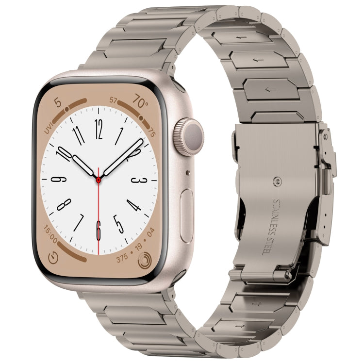 For Apple Watch Series 7 45mm I-Shaped Titanium Metal Watch Band(Titanium) - Watch Bands by PMC TechLife | Online Shopping South Africa | PMC TechLife