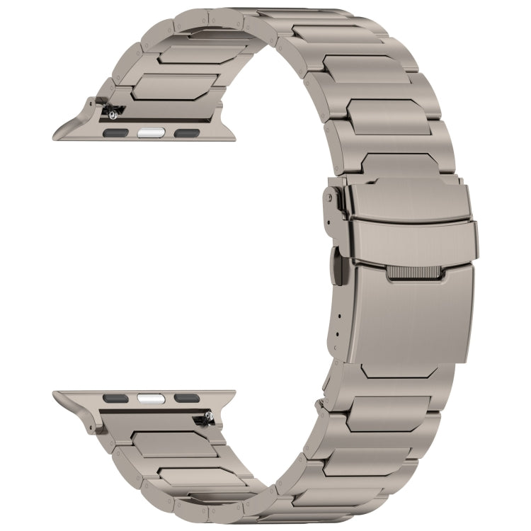 For Apple Watch Series 7 45mm I-Shaped Titanium Metal Watch Band(Titanium) - Watch Bands by PMC TechLife | Online Shopping South Africa | PMC TechLife