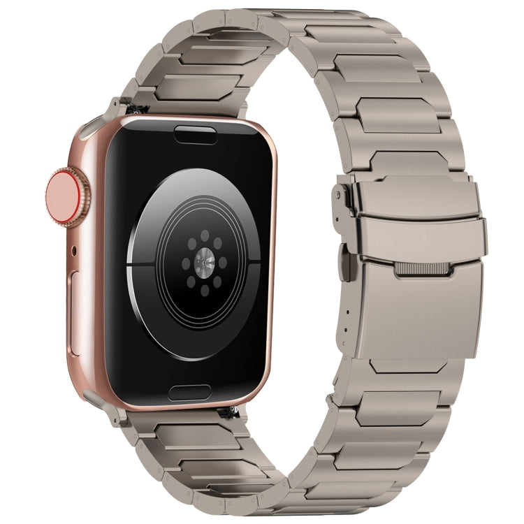 For Apple Watch SE 40mm I-Shaped Titanium Metal Watch Band(Titanium) - Watch Bands by PMC TechLife | Online Shopping South Africa | PMC TechLife